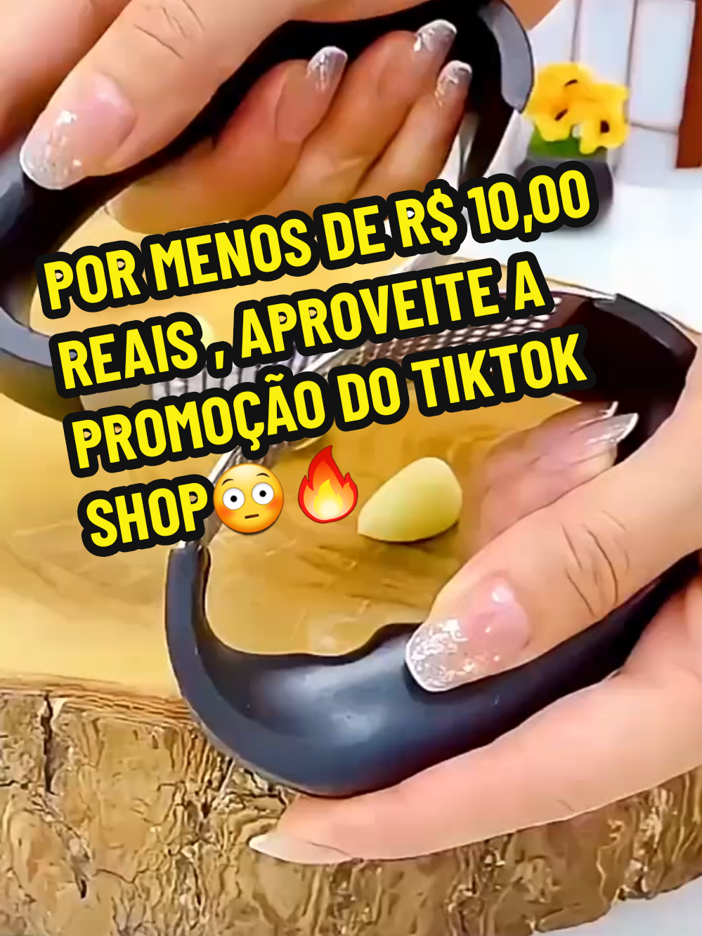 Espremedor Amassador de Alho em inox por menos de R$ 10,00 reais #tiktokshop #tiktokshopchegou 