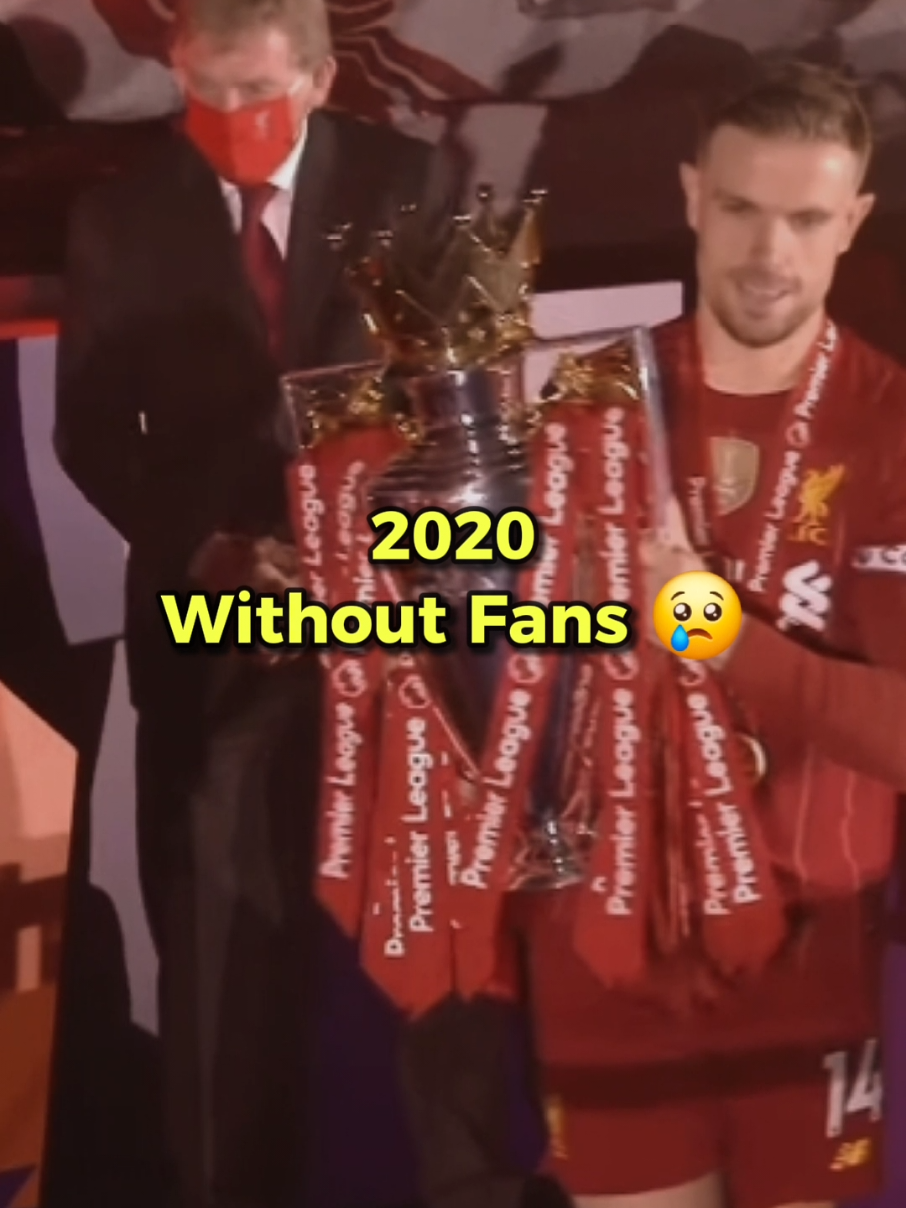 2020 Without Fans ❌️😢 2025 With the Fans ✅️😊 #liverpool #ynwa #anfield #PremierLeague #champion #fyp #football 