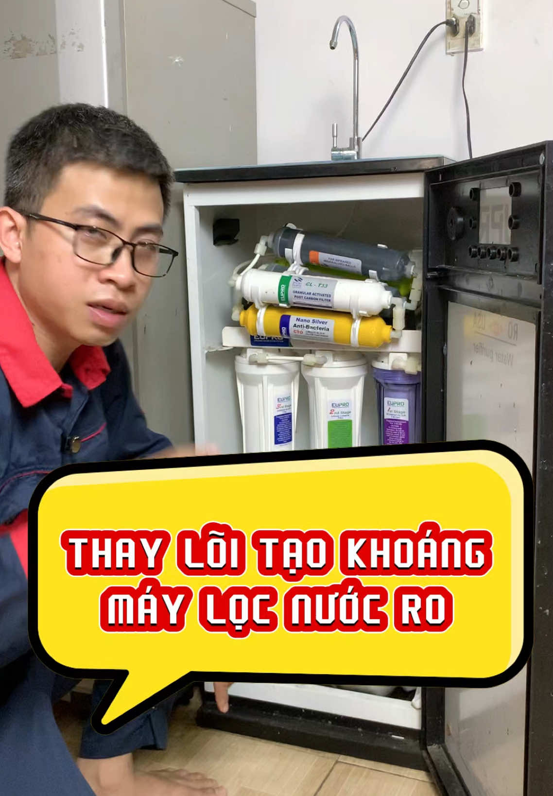 Hướng dẫn thay lõi lọc tạo khoáng 56789 tại nhà #teoemthonha #kocnet #LearnOnTikTok #xuhuong #maylocnuoc 