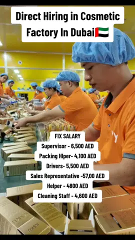 FIX SALARY Supervisor - 6,500 AED Packing Hlper- 4,100 AED Drivers- 5,500 AED Sales Representative -57,00 AED Helper - 4800 AED Cleaning Staff - 4,600 AED #applynow #jobsearch #jobsinuae #supervisor #packinghelper #drivers #salesrepresentative #helper #CleaningStaff