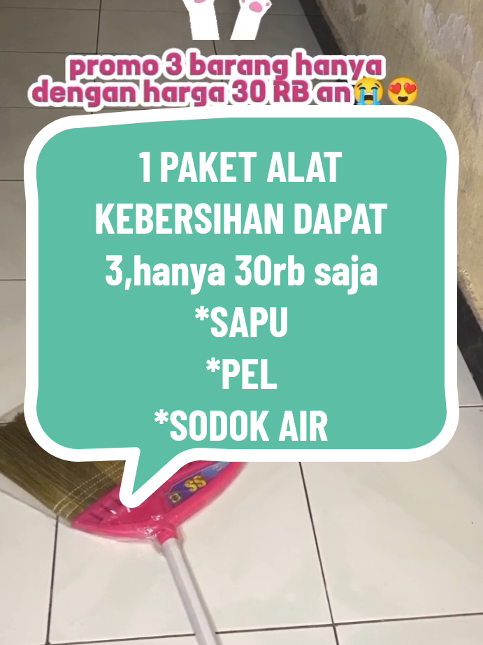 1 paket alat kebersihan #sapurayung #pelsumbu #sodokair 
