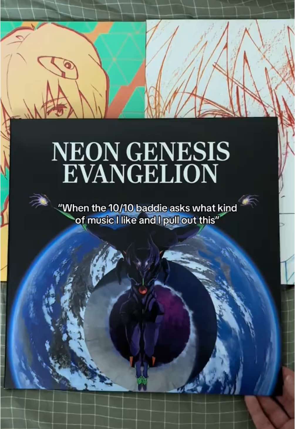 I’m cooked ( I just wanted to play my vinyl lol also don’t be like me and put things on your player cus the top gets super scratched ) 🫣 - #fyp #nge #evangelion #neongenesisevangelion  #anime #animefigures #vinylrecords #vinylcollection #shinjiikari #kaworunagisa 