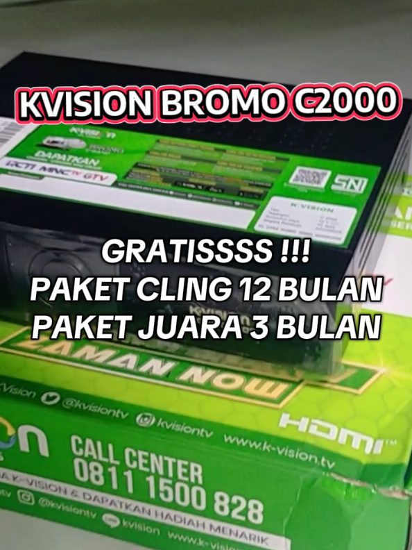 KVISION BROMO C2000 HD GRATIS PAKET CLING 12 BULAN #kvision #flashsale 