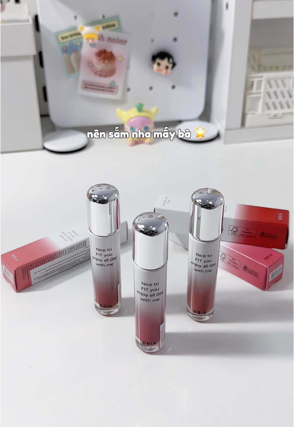 son tint bóng water fit tint Bbia #bbia #bbiamukbang #mukbang #waterfittint #son #sontintbong #makeup #unboxing #viral #xuhuong #fyp 