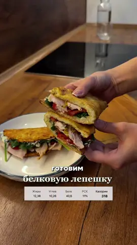 Это идеальный завтрак (обед) 😋 Рецепт белковой лепешки 318ккал б: 40,6 / ж:12,38 / у: 10,26 кбжу на одну штуку!  (приготовление на две штуки) Ингредиенты на 2 шт: Творог 5% 180гр (1 пачка) Сыр твердый 20% 50гр  Яйцо 1 шт  Мука пшеничная 20гр Специи: сухой чеснок ~по вкусу  Смешать до однородной массы, размазать по  форме круга/квадрата массу на силиконизированном пергаменте. Отправить в разогретую духовку до 180 градусов на 20-30 минут до золотистой корочки.  2-3 минуты остудить, сложив форму из массы пополам и добавить начинку (можно любую, но по кбжу именно эта): Для начинки: (Вес представлен на две лепешки! Для одной - делить напополам) Рикотта 10% 20гр  Куриная грудка на гриле 100гр  Шпинат свежий ~по вкусу  Помидоры черри ~40гр  Горчица ~по вкусу  Приятного аппетита 😋  Сохраняй и готовь 😉 #правильноепитание #рецепты #ппзавтрак #перекус #рекомендации 