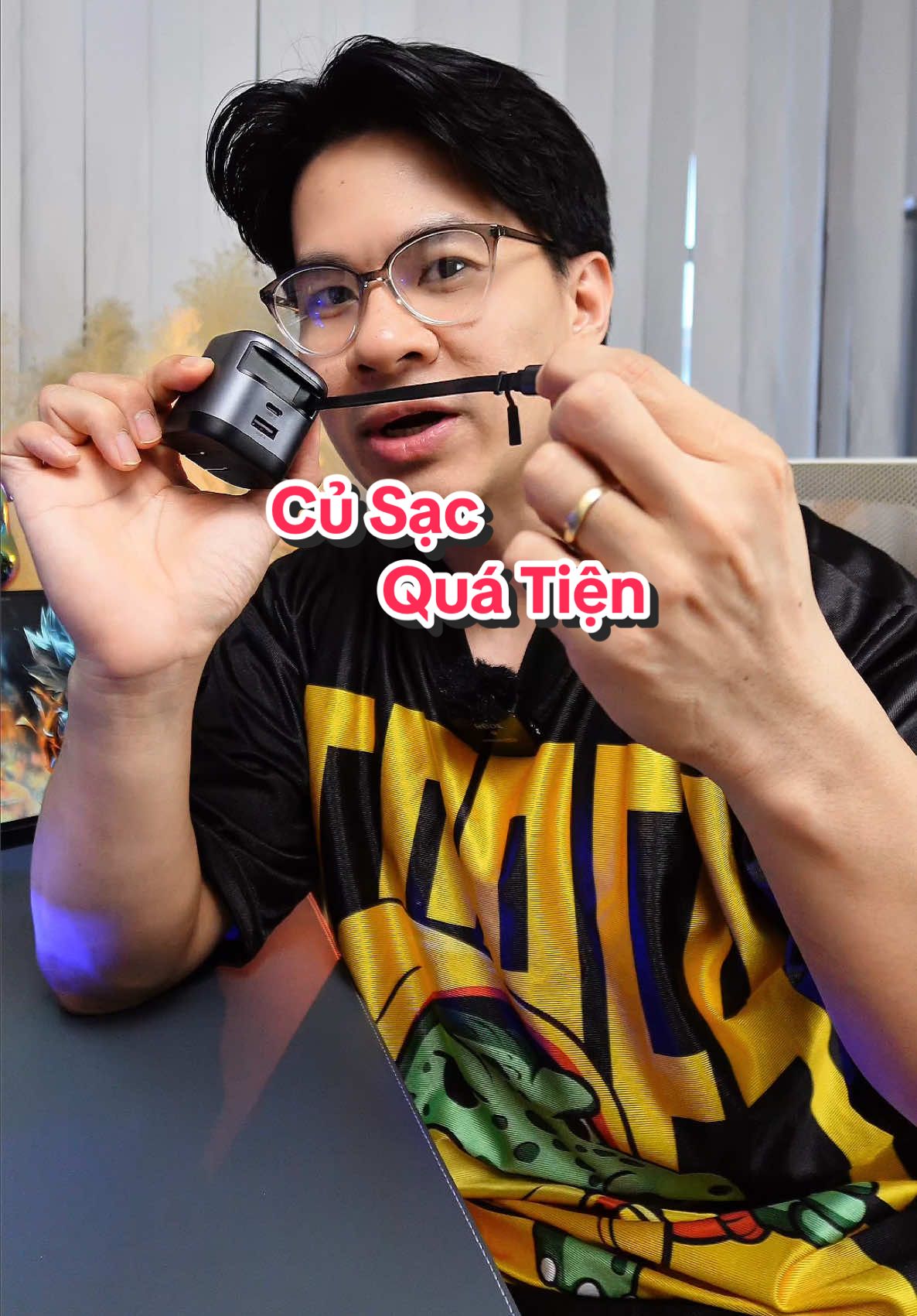 Củ sạc GAN 45W kèm dây thu gọn #ongbobaconreview #LearnOnTikTok 