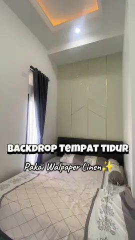 Buat backdrop tempat tidur cukup pakai wallpaper linen dan list gold kelihatan mewah 🥰  #walpaperlinen #listgold #walpaper #backdroptempattidur #rumahminimalis #homedekor #fyppppppppppppppppppppppp 