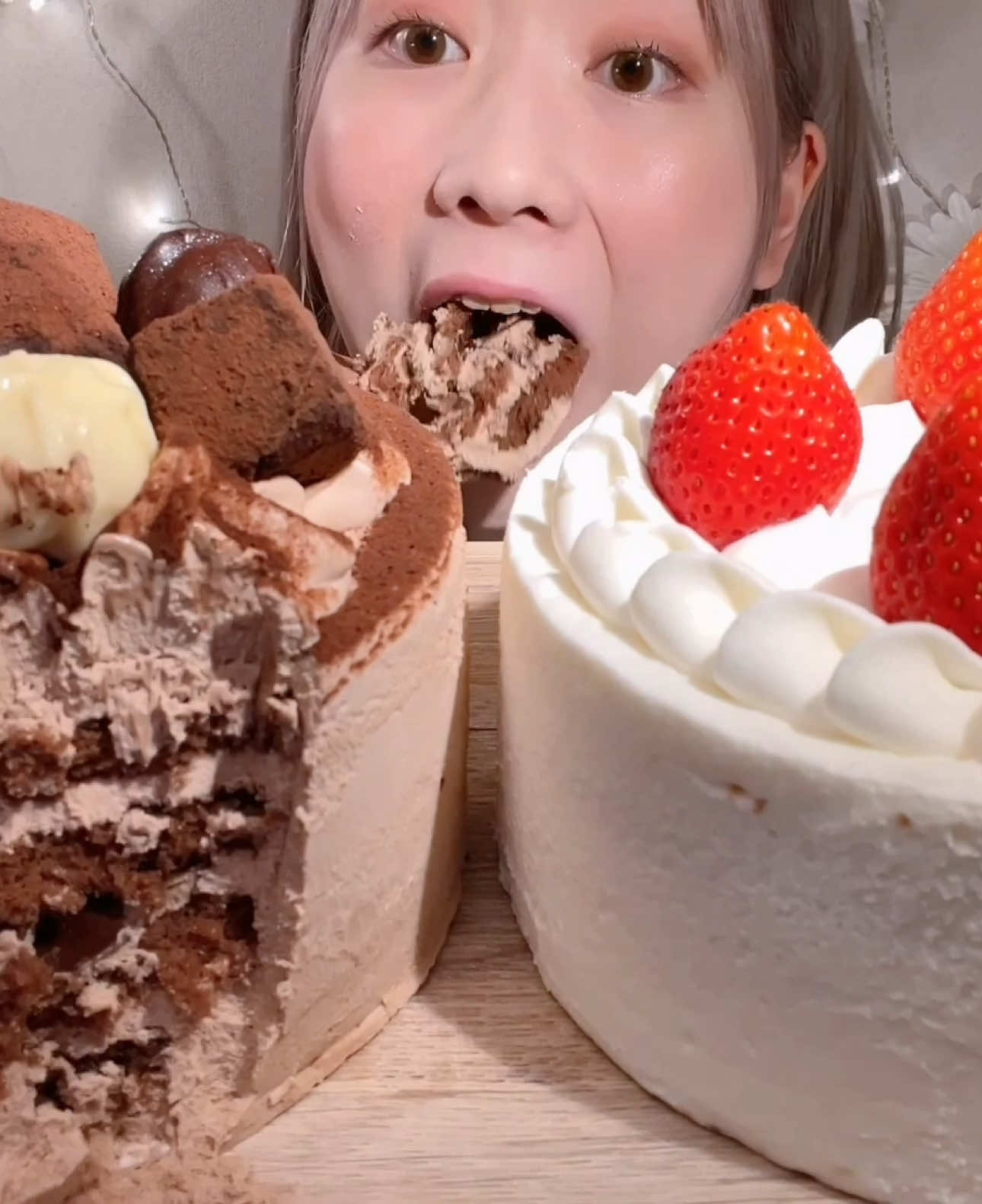 シャトレーゼ パリパリチョコデコレーション🎂 Crispy Chocolate Cake🎂 #tiktokasmr #mukbang 