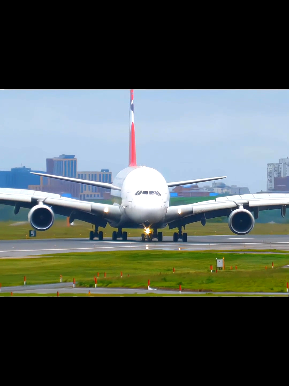 Nice landing by Global Airlines’ Airbus A380. #NiceLanding #GlobalAirlines #AirbusA380 #Aviation #AirTravel #Flight #Airline #Aircraft #Landing #a380 