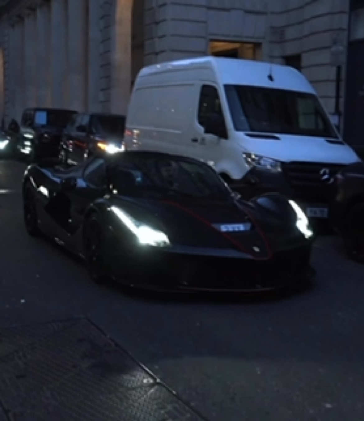 Twin Black LaFerrari Pullin’ Up #cartok #ferrari #travisscott #carcommunity #trending #carsoftiktok 
