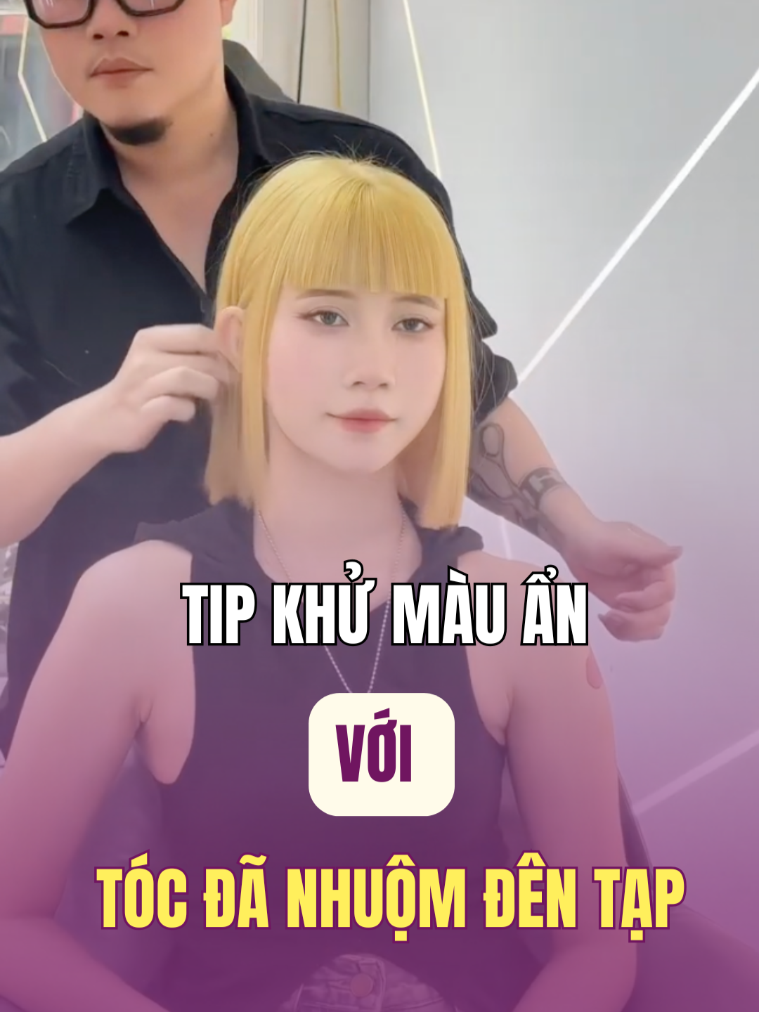 Tip khử màu ẩn với tóc đã nhuộm nền tạp #Tamsunghetoc #chiasekinhnghiem #thotoccotam #Thotoc #Minato