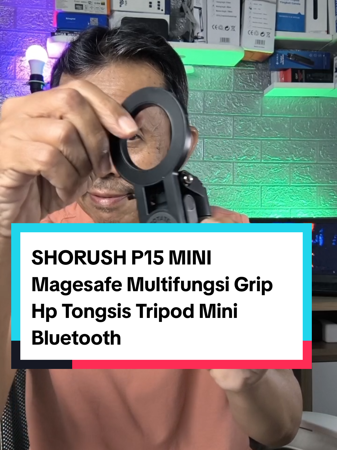 SHORUSH P15 Mini Magnetic Magesafe Multifungsi Grip Handphone Tongsis Tripod Mini Bluetooth #shorushp15mini #griphp #tripodmini #tongsisbluetooth #tripodminibluetooth #wibgajian 