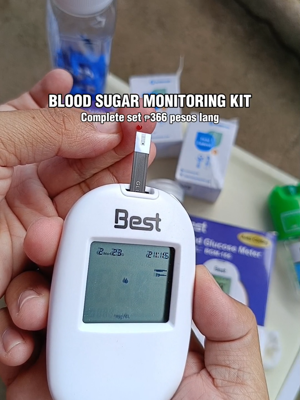 Pang monitor ng blood sugar Isang set na 💯💯  #diabetes#gdm#glucosetest#bloodsugartest#glucose#glucometer#awareness#diabetes#bloodsugar 
