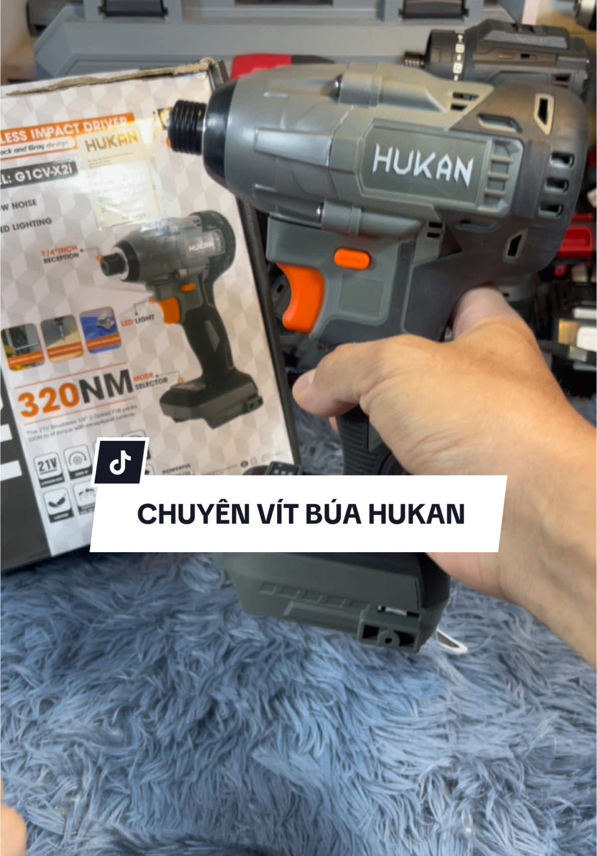 🚜🛠️🪛Chuyên Vít Có Búa 320N.m HUKAN(BẢO HÀNH 6THÁNG) - Sử dụng động cơ không chổi than lõi đồng- Dùng Chân Pin Phổ thông M21-4Cm#maykhoangiare #maykhoan #maykhoanpin #chuyenvit #maybatvitbuahuakn 