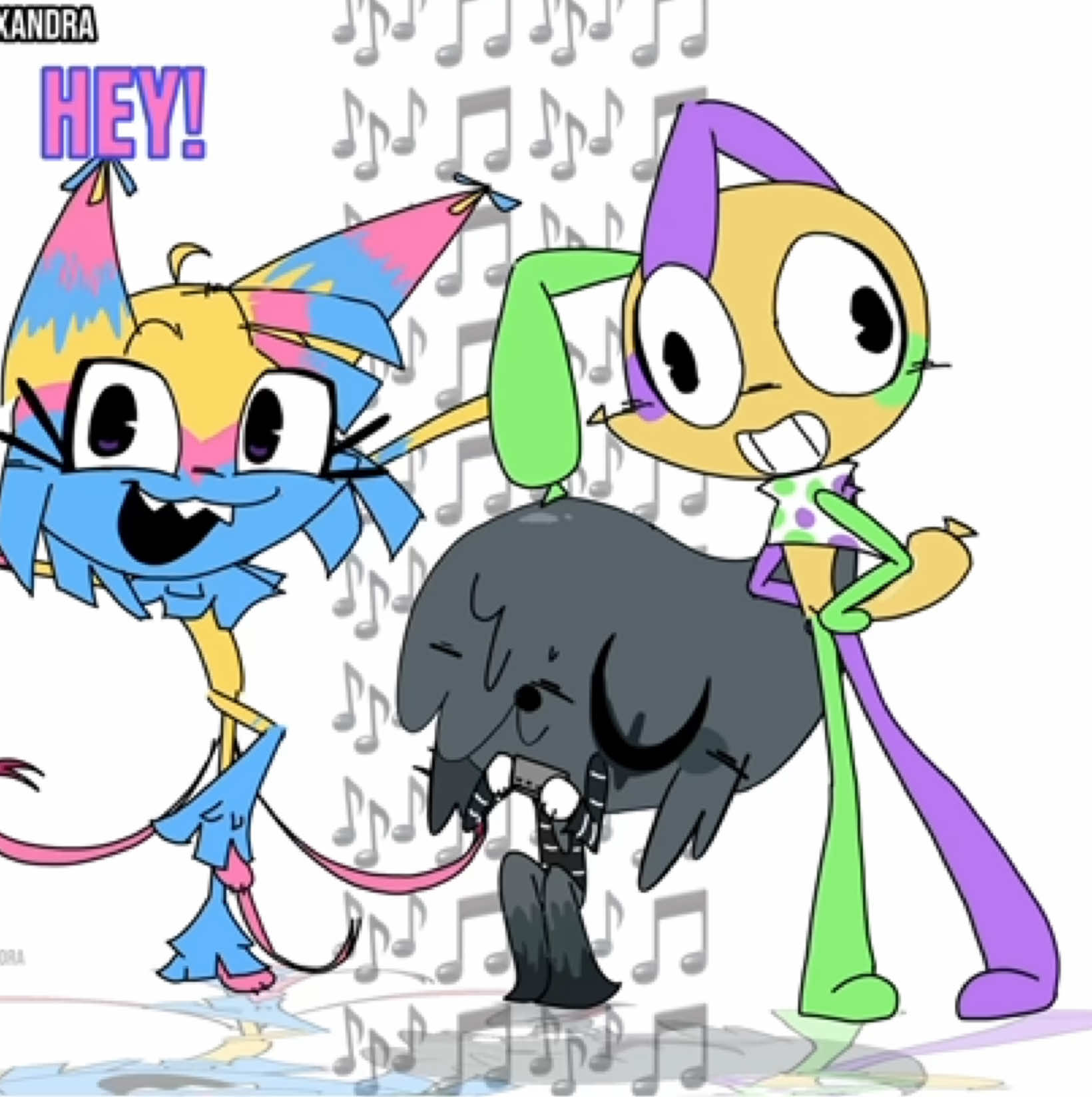 HEY! lisent ! 😋 ft yatta & looey & blot 🎪  #dandysworld #dandysworldroblox #alightmotion #tweening #fpyシ #trending #yatta #yattadandysworld #looey #looeydandyworld #blot #blotdandysworld #meme 