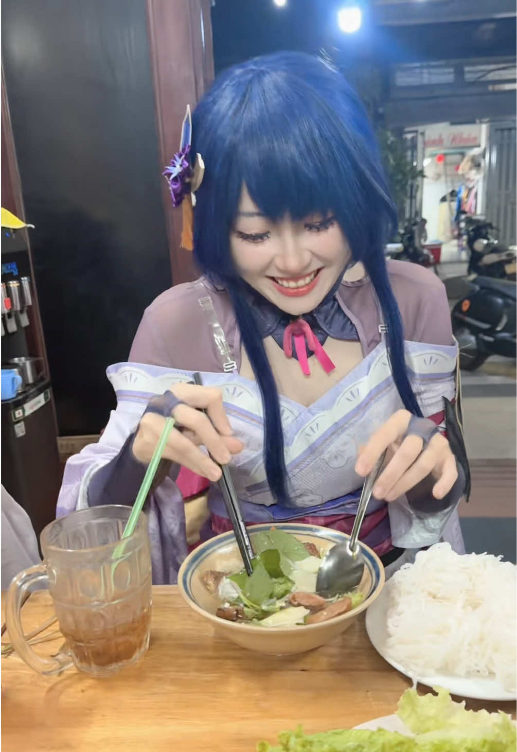 Ăn cũng không yên #cosplay #GenshinImpact #genshin #raidenshogun #yaemiko ##scaramouche 