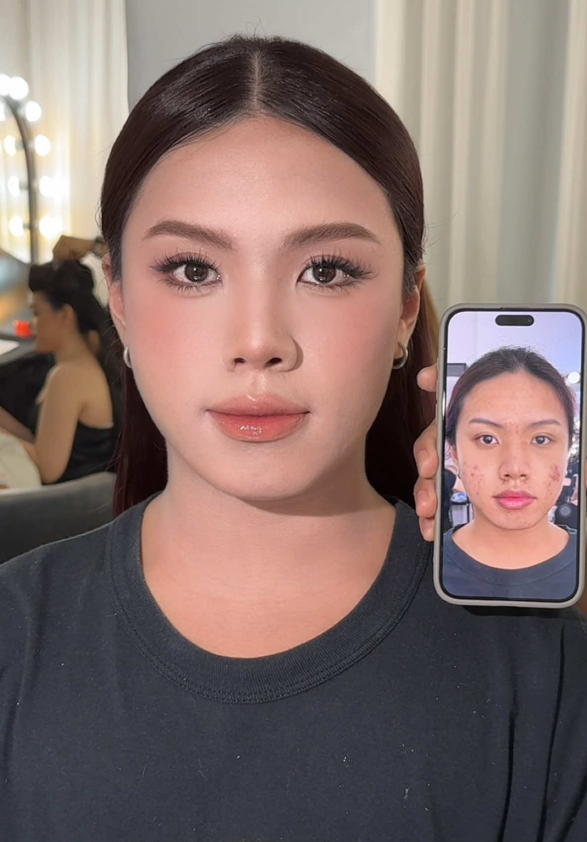 Ây cha lại biến hình 😎  #makeupartist #makeuphcm #quannguyenpule #makeusaigon #xuhuong #hocvienquannguyenpule 