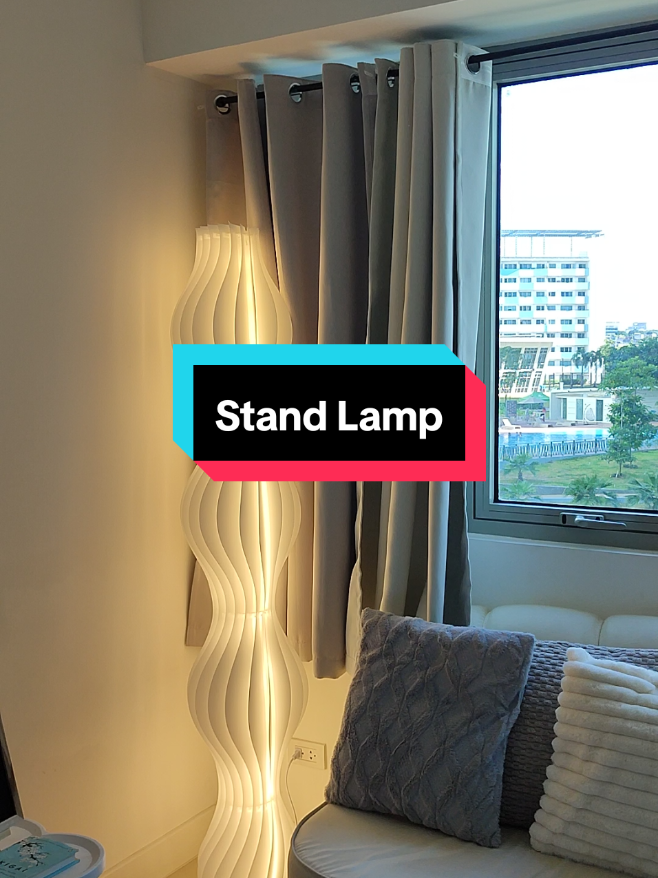 Affordable and Modern Stand Lamp✨ #floorlamp #standlamp #modernlamp #livingroom #lampshade #modernnordiclamp 