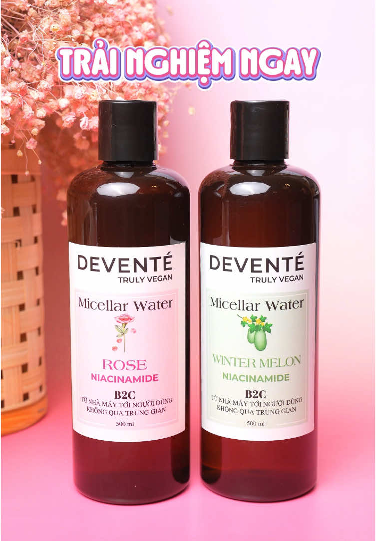 Nước tẩy trang thuần chay DEVENTE 500ML #trending #fyp #devente #deventevietnam #nuoctaytrang 