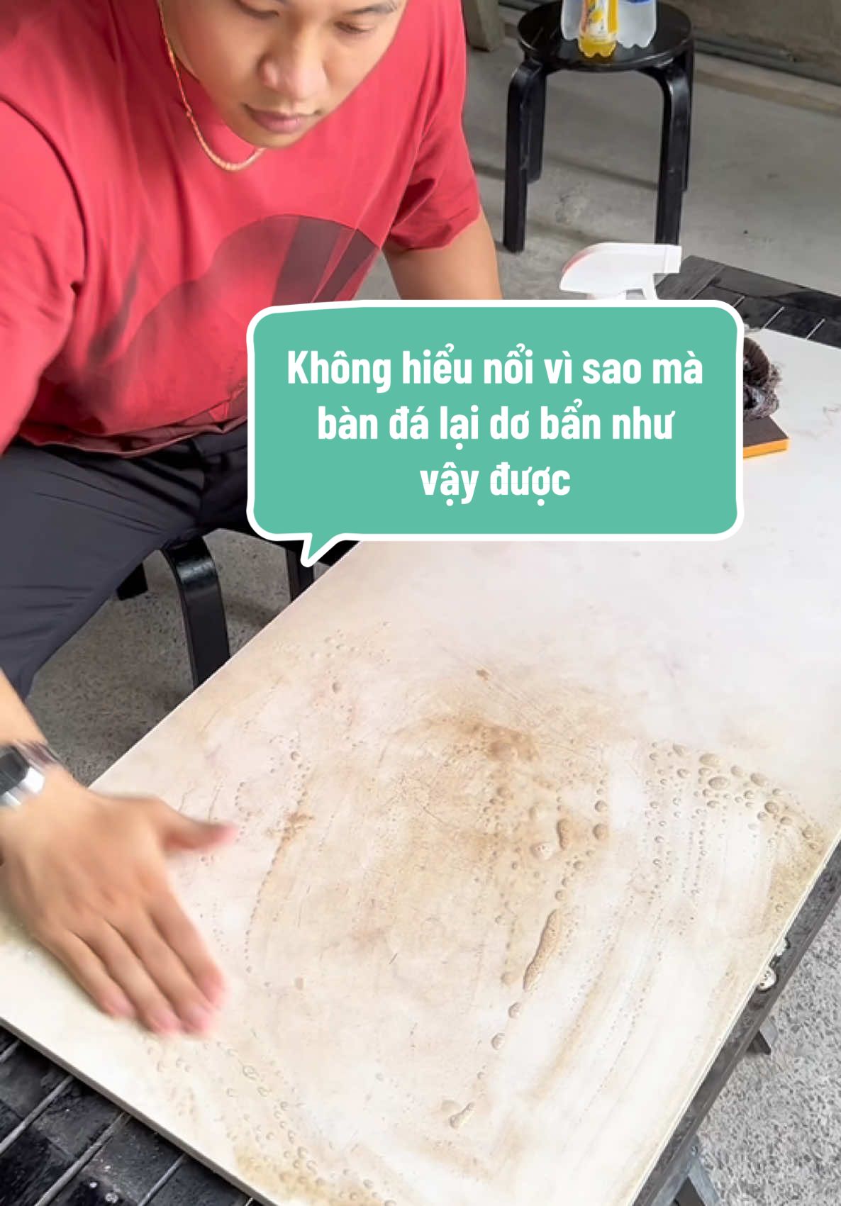 Không hiểu nổi vì sao mà bàn đá lại dơ bẩn như vậy được #LearnOnTikTok #drnatro #noitro #taydanang #CleanTok 
