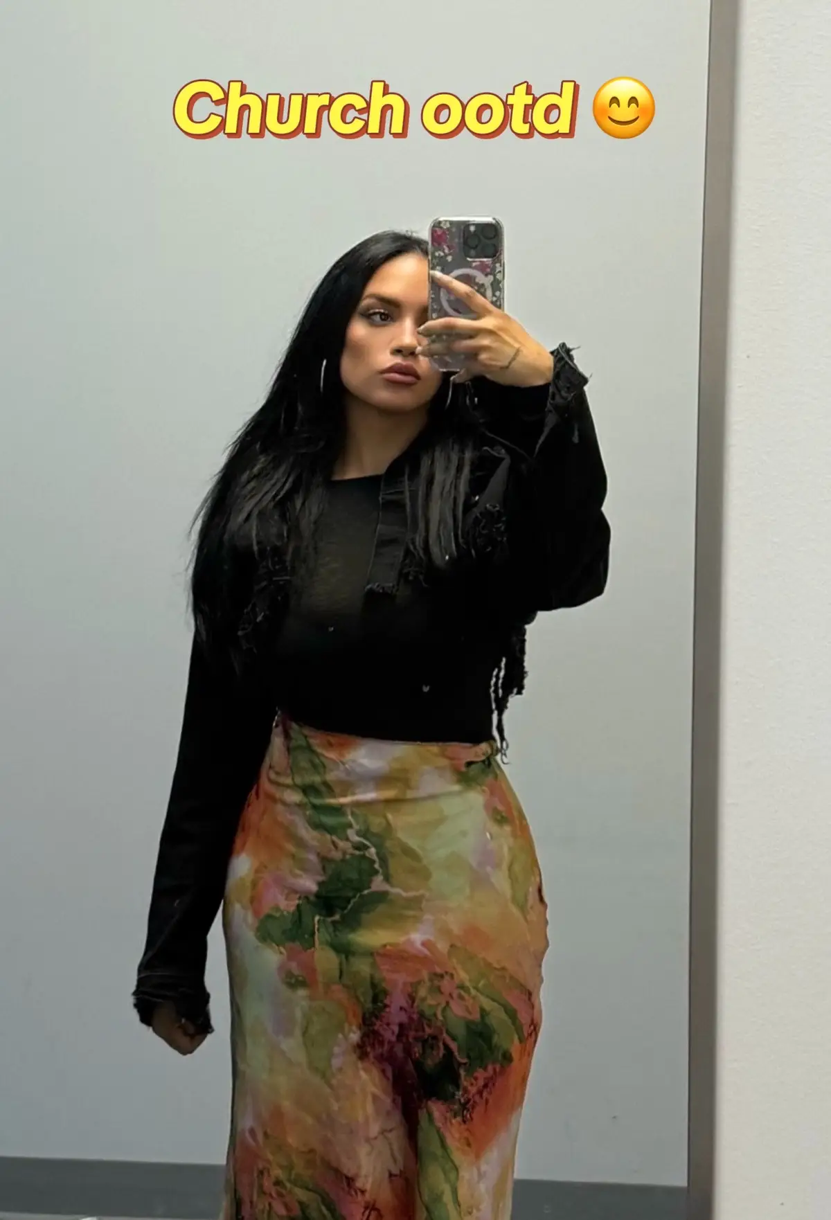 It was paired with a pair of cowboy boots and I just thought this was so cute 😊 #christiantiktok #churchootd #churchoutfit #OOTD #jesuslovesyou 