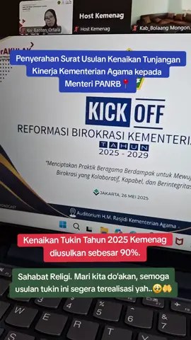 Kementerian Agama Republik Indonesia menggelar Kick Off Reformasi Birokrasi (RB) Tahun 2025–2029 pada Senin, 26 Mei 2025, di Auditorium H.M. Rasjidi, Kantor Kemenag RI. Tema kegiatan Kick Off Meeting Reforimasi Birokrasi 2025 s.d 2029 
