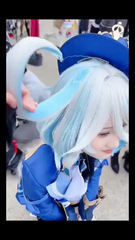 furina's hair #furina #GenshinImpact   #furinagenshinimpact #kaedeharakazuha    #cosplaygirl #genshinimpactcosplay 