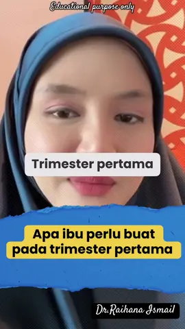 Apa ibu perlu buat di trimester pertama untuk sokong penempelan awal janin dan tumbesaran janin yang sihat.  #effertymama #kehamilan #trimesterpertama #perkembanganjanin #nutrisi #kesihatan #efferty #drraihanaismailofficial 