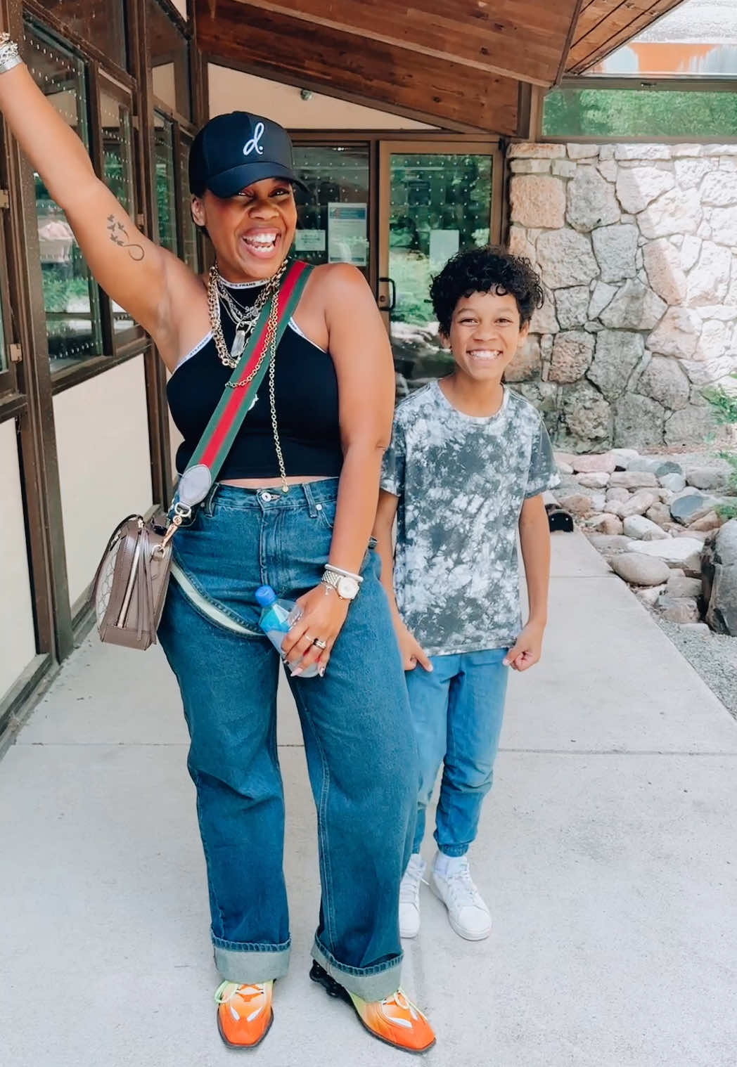 Hey girl! A VERY chaotic OOTD, but the content must be made! 🙈🤣🤣 Hope y’all are enjoying the day today! Get outside! ☀️  Let me say, if I was going to the Beyoncé concert, I’d wear these jeans in a more elevated way for the western vibe!  Lewk linked in LTK in bio! 🥰