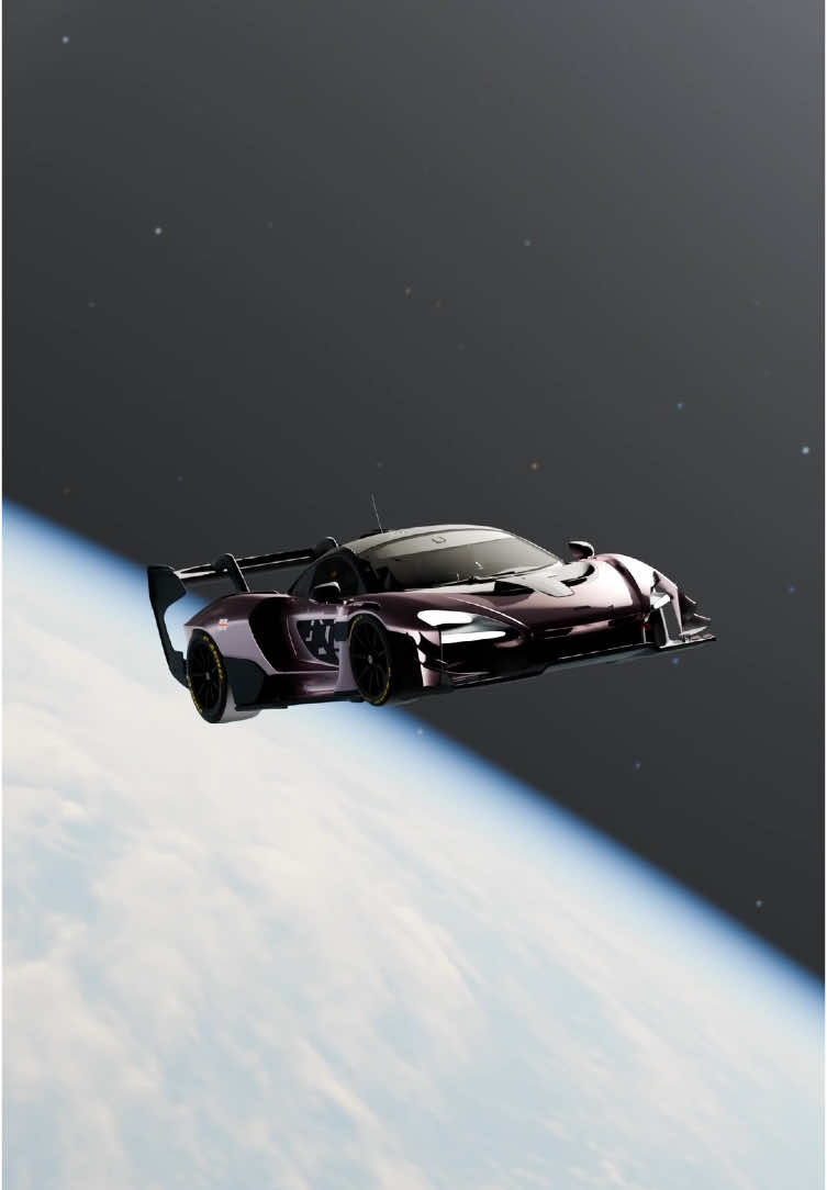 Senna GTR in space🌌 #blender #mclarensenna #cgi #fyp 