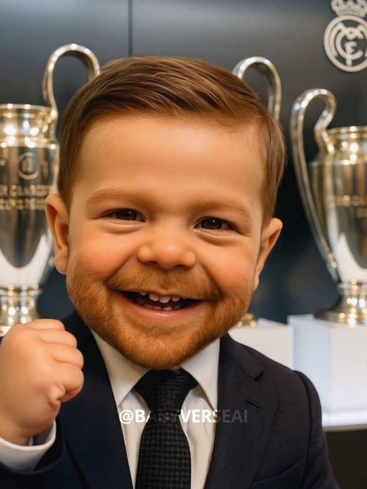 ¿Puede un bebé transmitir liderazgo? Sí, si se llama Xabi Alonso. 👔🤍 ¡Welcome! #xabialonso #realmadrid #bernabeu #alonso #madrid #florentinoperez 