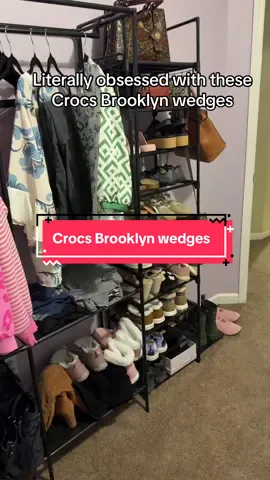 This is the most comfortable pair of sandals I own right now I could walk miles in these #Crocs #BrooklynSandals #WedgeSandals #SummerShoes#tiktokshopcreatorpicks 