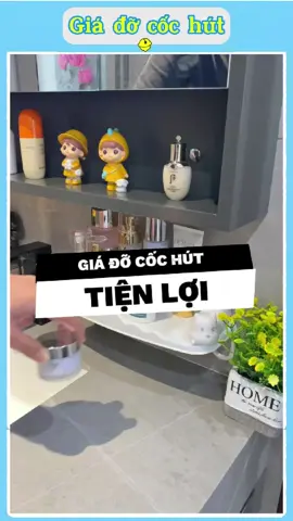 🐱Giá treo cốc hút gắn tường siêu dễ thương – Gọn gàng từ phòng tắm đến nhà bếp! 🧴✨ #giatreocochut #duyne0710 #giadungtienich #giadungthongminh #xuhuong
