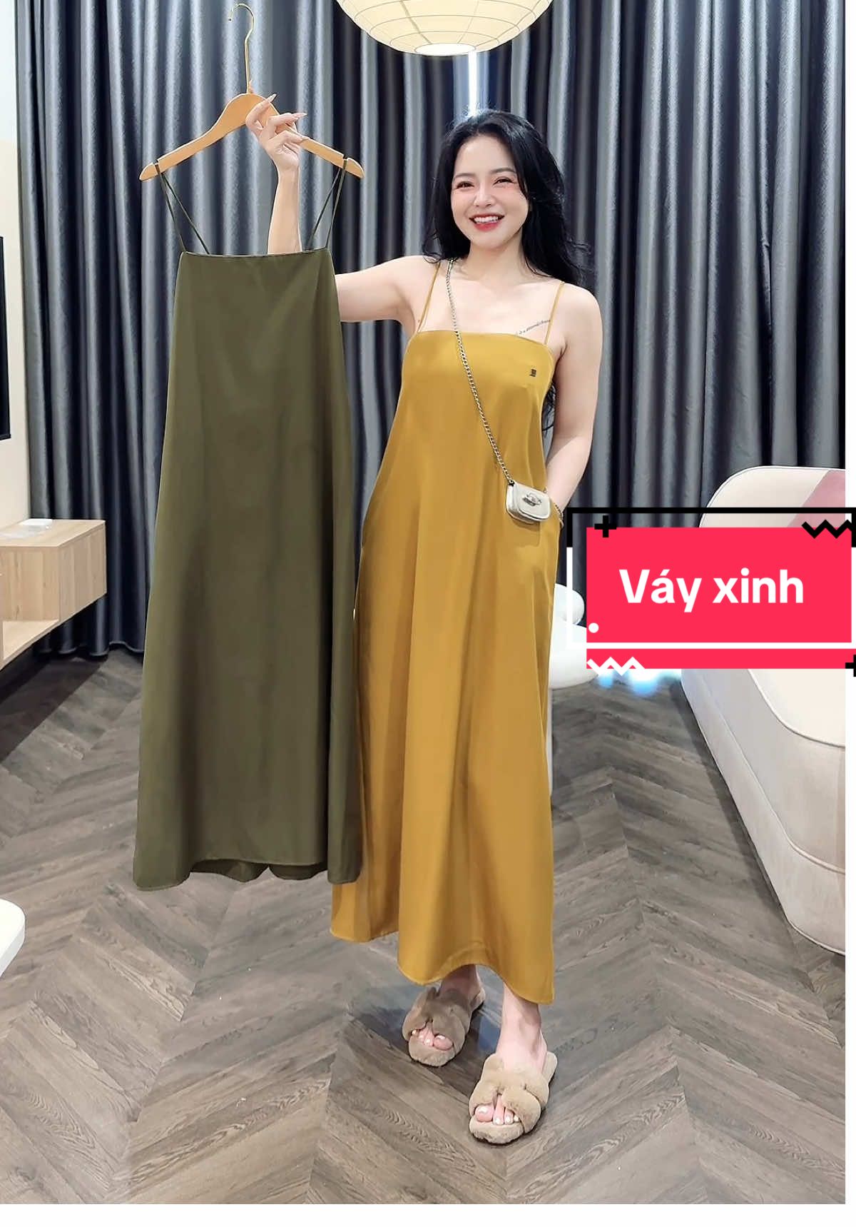 Váy 2 dây vừa xinh vừa mát #vay #vayxinh #vay2day #vaylua #vayxuong #hottrend #xuhuong 