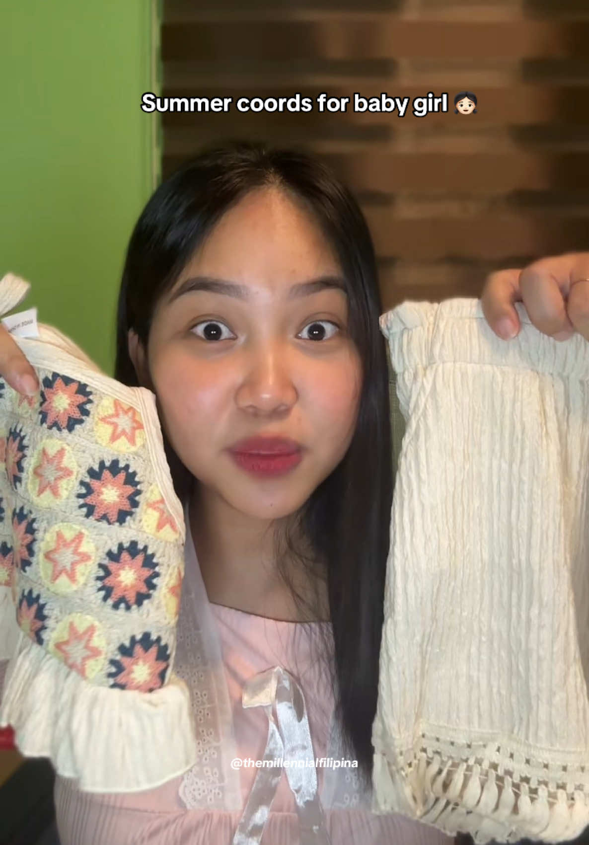 Yung tela nya sulit na grabe! Perfect for sunny days—presko, comfy, and super pa-cute! #ootdbabygirl 