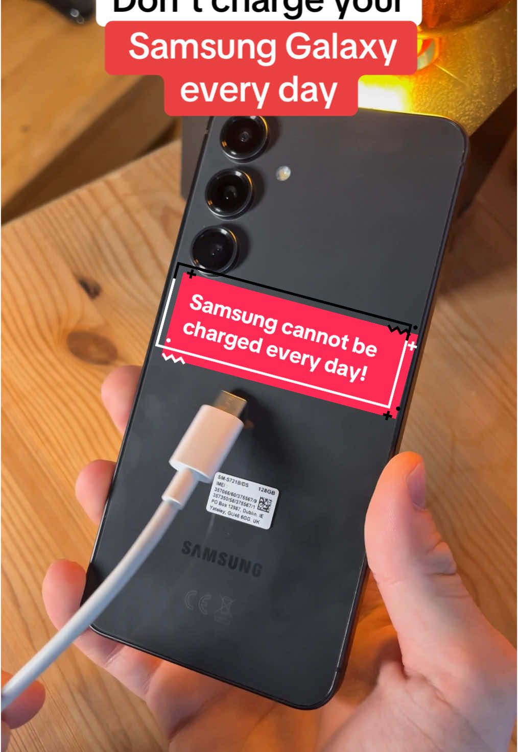 Samsung cannot be charged every day! #settings #charger #androidhacks #phone #android 