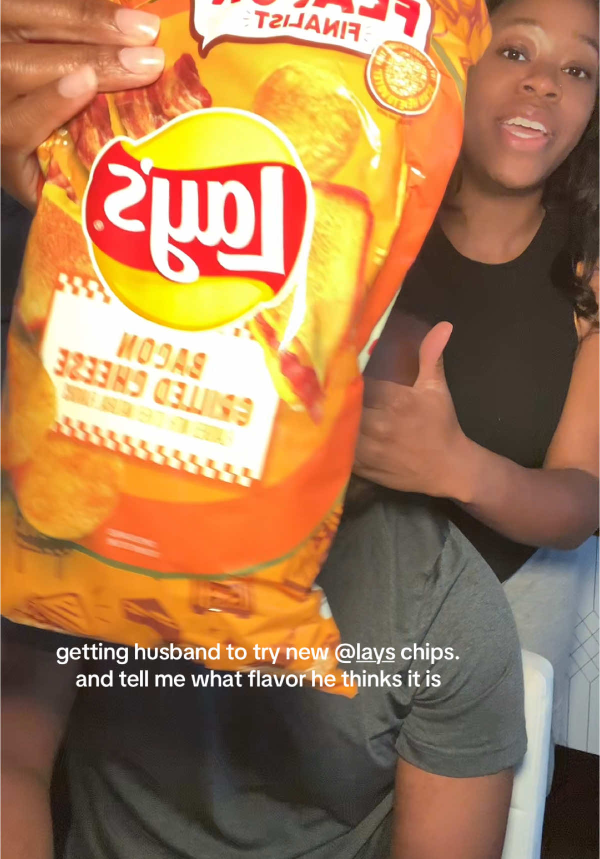 getting my husband to try the new #lays chips @lays #chipreview #potatochips #layschips 
