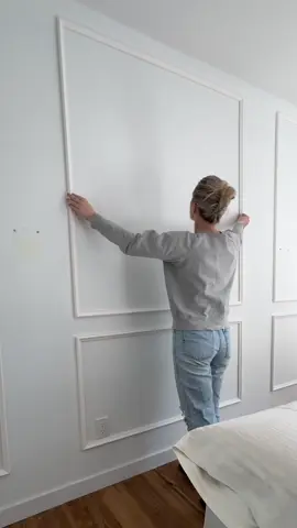 Little me would’ve never believed I’d be this excited about wall moulding 🥹🫢 But here we are—peel, stick, and suddenly our bedroom feels like it belongs in a boutique hotel We used a custom kit from @Luxe Architectural and it came fully ready to go—measured, assembled, and shockingly easy to install (like… actually easy) First reno girlie era is officially underway and I’m not mad about it 👌🏻💕 #diyhomeimprovement #wainscoting #mouldings #homedecor #wallpaper #wallmoulding #bedroomideas #cozyhome #DIY #bedroommakeover #homeprojects 