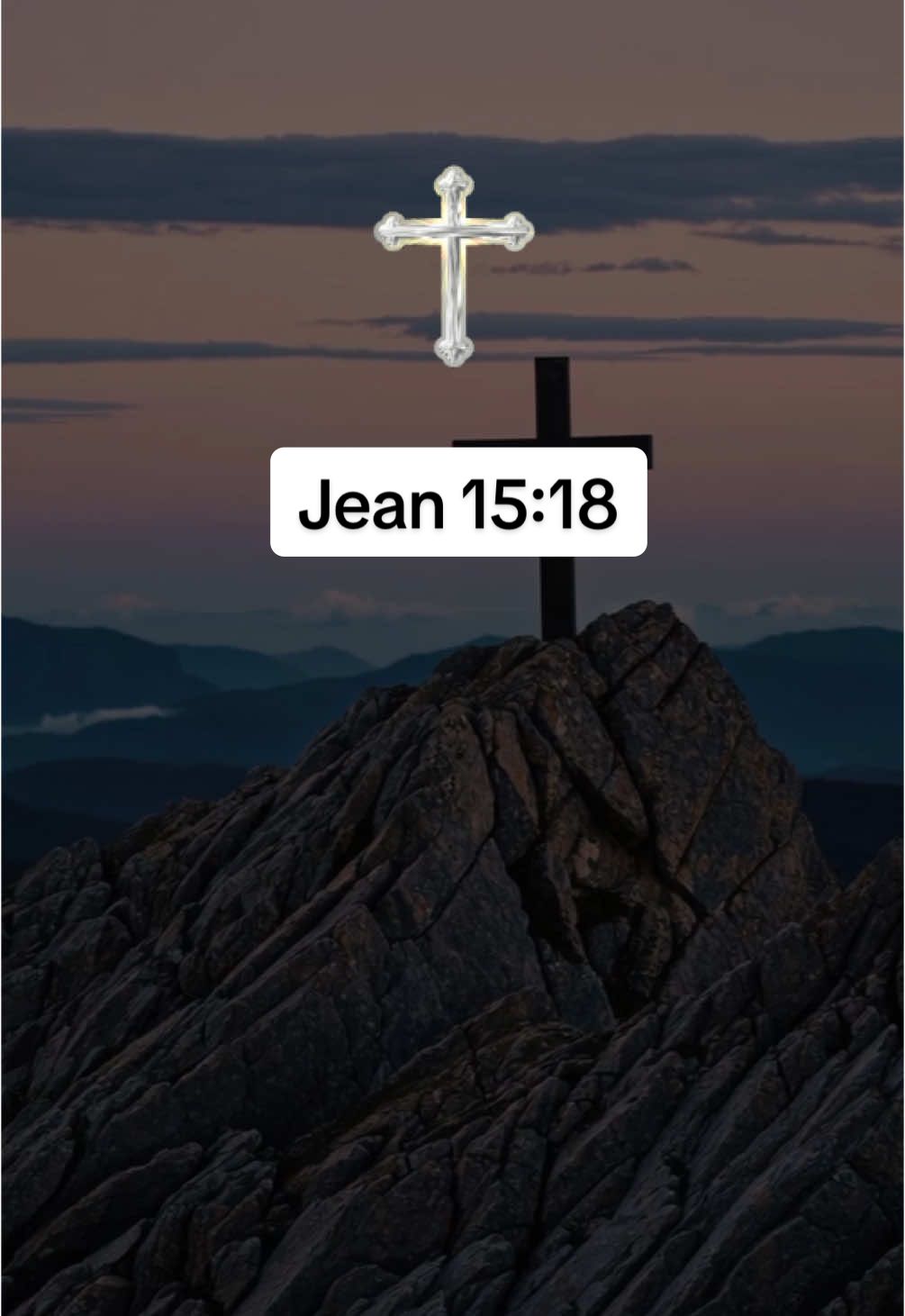 Jean 15:18 «Si le monde vous hait, sachez qu'il m'a haï avant vous.» #versetbiblique #tiktokchretien #verset #jesus 