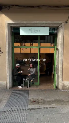 It’s also community, social moments, spontaneous gatherings, purposeful design and social spaces, a bit of quiet, sometimes the only social interaction all week. It’s not that deep but it’s also a lot more  #coffee #coffeetok #coffeeshops #barcelona #designliving #cafehopping 