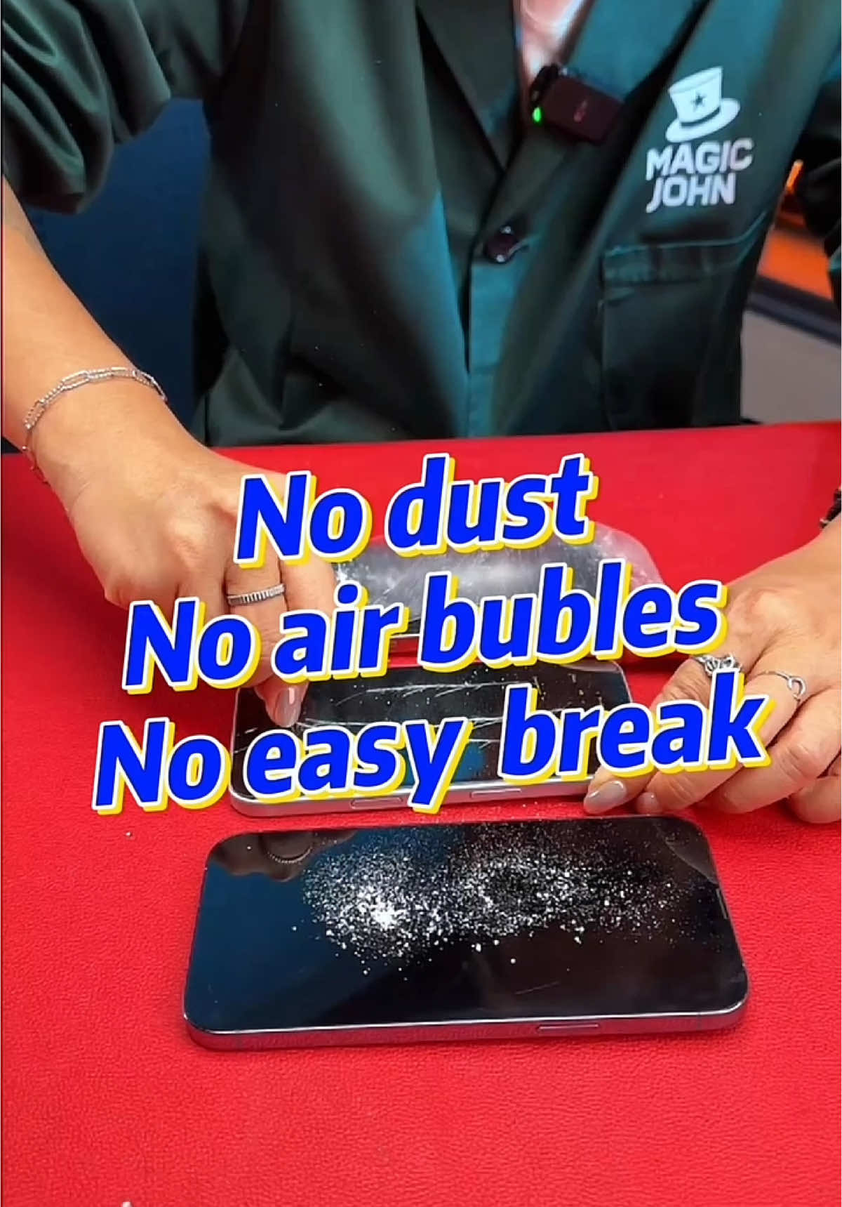 Static-Free Tempered Glass Screen Protector: Genuine Dust-Proof Phone Shield#TikTokShopMemorialDay #unitedstates #scratchproofglass 