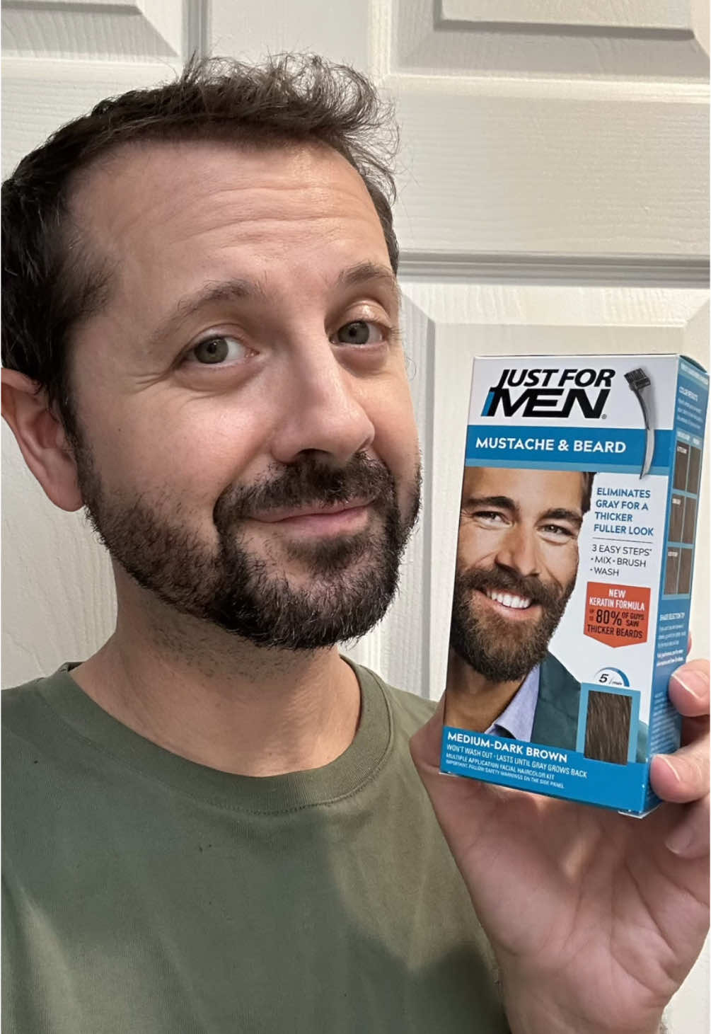 #JustForMenPartner - Beard gray be gone! I’ve always wondered what @Just For Men could do for my grays in my beard, and wow the results were incredible. 5 minutes to do what some of the other guys do in 20. Are you thinking of your own #LifestyleTransformation? Check out justformen.com to find the shade that matches your beard and shave a few years off in no time! #sponsored