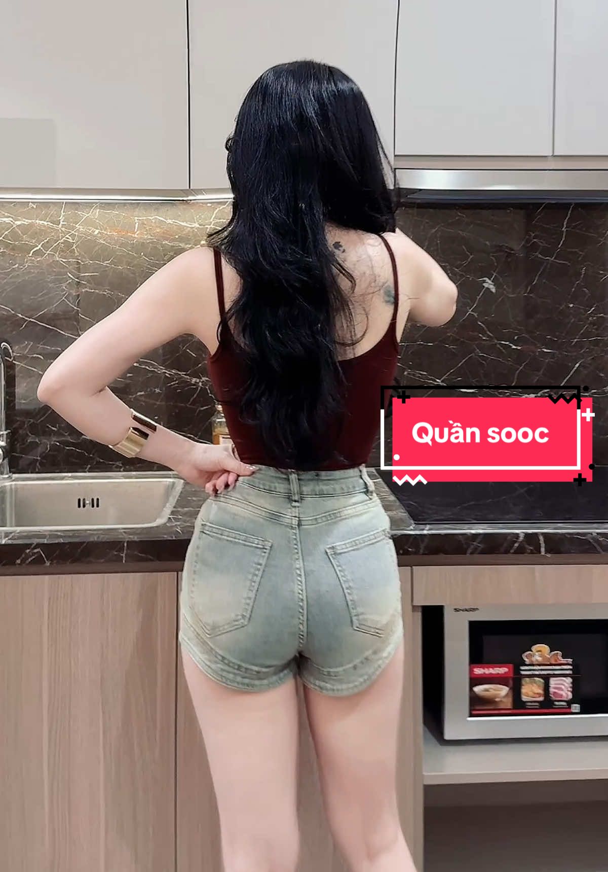 Quần sooc cạp cao xinhh #quan #quansooc #quansoocnu #quanjean #quanjeannu #quancapcao #hottrend #xuhuong 