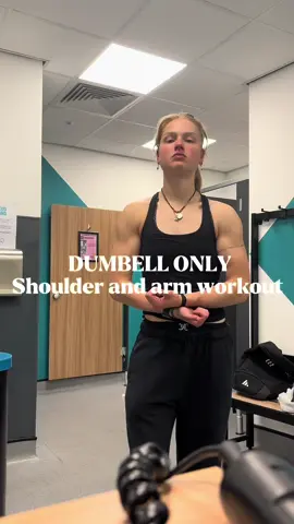 Dumbell only shoulder and arm workout (as requested 😛😛) #shoulderworkout #dumbellworkout #gym #GymTok #biceps 