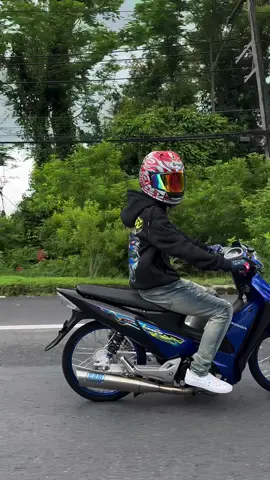 #เวฟ125บังลมสีน้ําเงิน💙 #4วาวล์ไทยแลน #เวฟดิวะ💯   จบทริปน้ำตกเดือน5 🐷💙