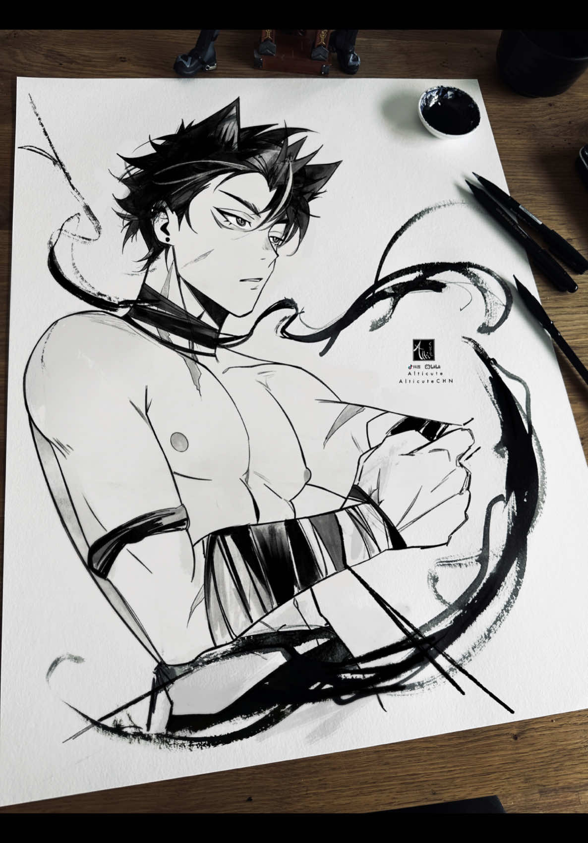 Allow me to introduce you to this fine man #wriothesley #wriothesleygenshin #GenshinImpact #art 