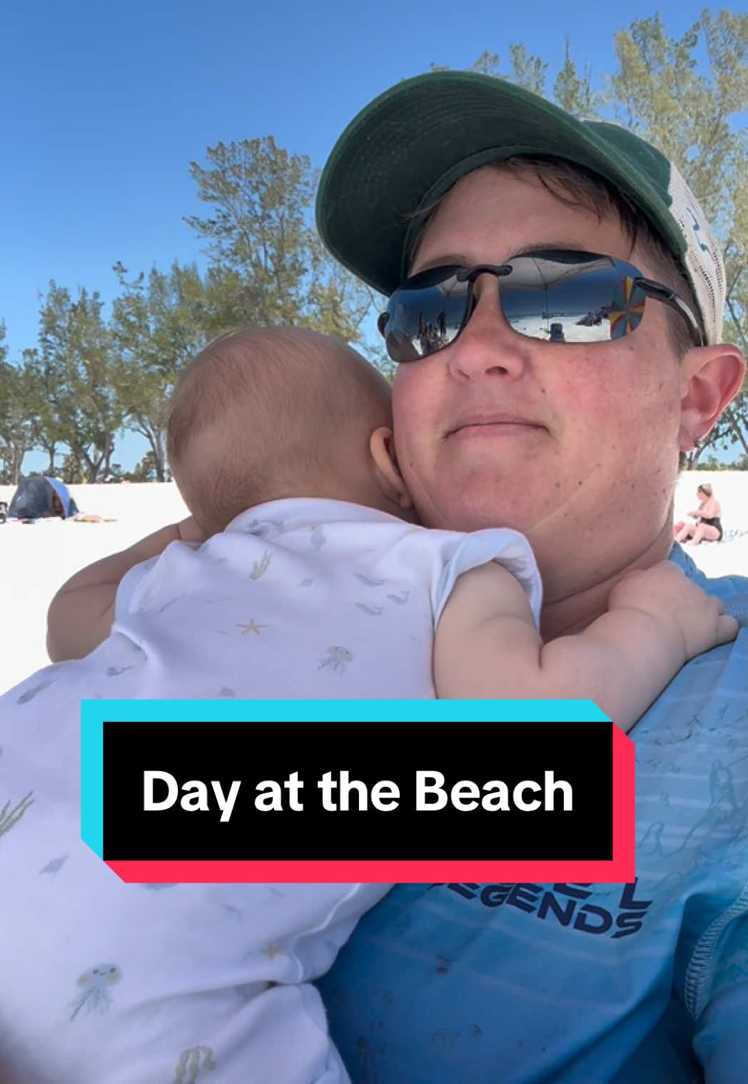 First day at the beach this season. Such a beautiful day with family, food, sandy feet and of course beautiful scenery 🫣😜 #beach #family #lifeguard #dolphin #florida