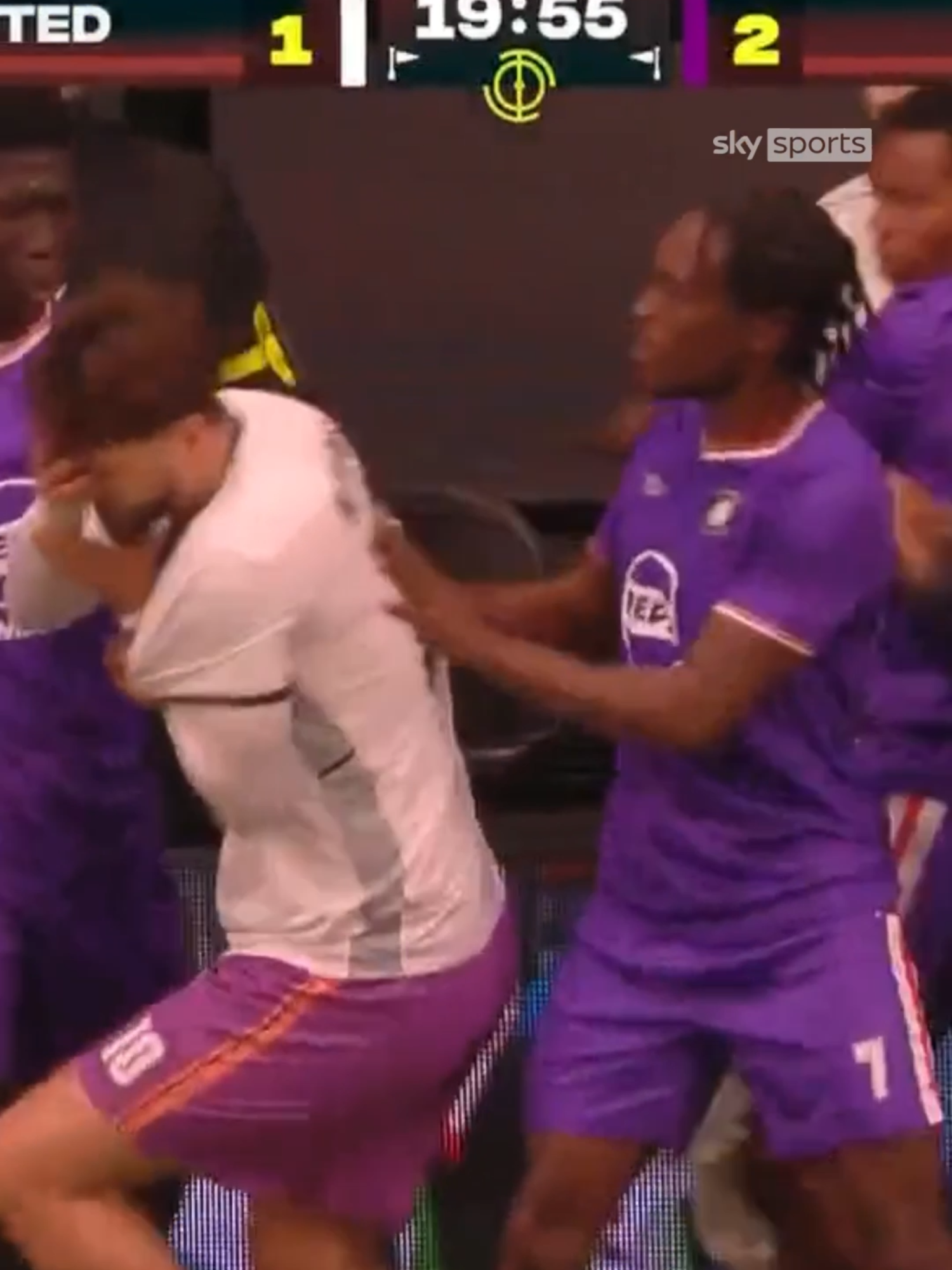 It's all kicking off near the benches! 😮 MVPs United's Alfie Matthews is pushed over and it leads to an almighty scrap! 👀 #BallerLeague #footballtiktok