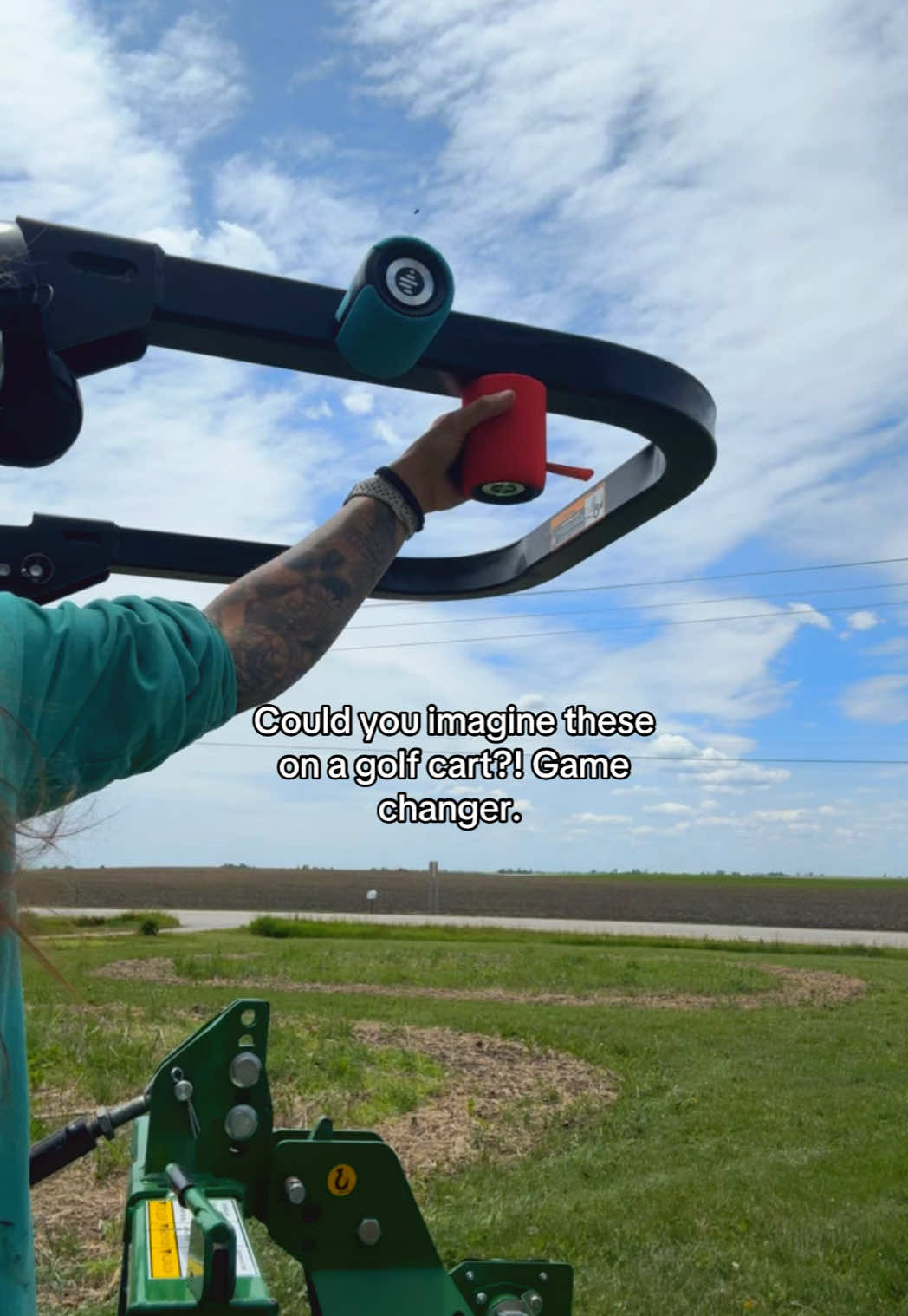 Sometimes I get tired of wearing headphones but I still need music for my work flow! I bought these with my own money 😂 #bluetooth #speaker #bluetoothspeaker #magnetic #dualspeaker #yardwork 