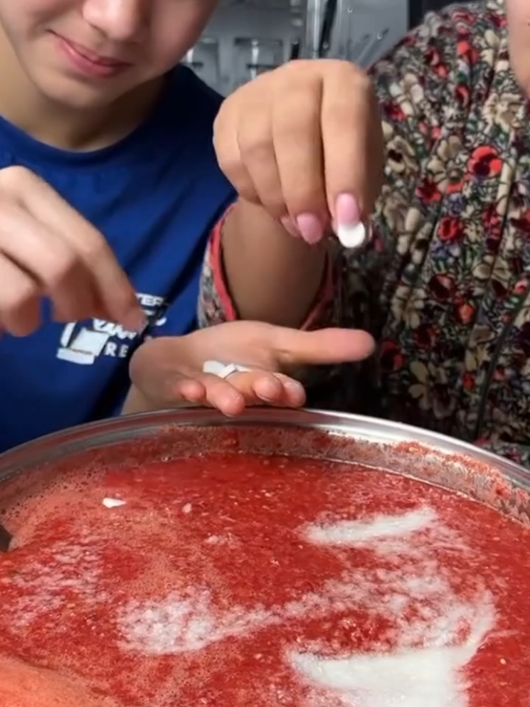 КОБРА🤤 🤗  ✅Помидор - 5кг ✅Полугорький перец - 1кг ✅Чеснок - 500г ✅Соль - 80-100г ✅Аспирин - 5 таблеток ✅Сохраните чтобы не потерять! Приятного аппетита 🙃 #кобра #аджика #соус #казань #россия🇷🇺